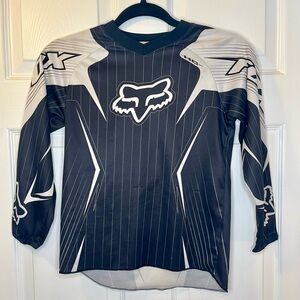 Fox Racing HC Shirt Youth M Black White Motocross Jersey Streetwear Petite
